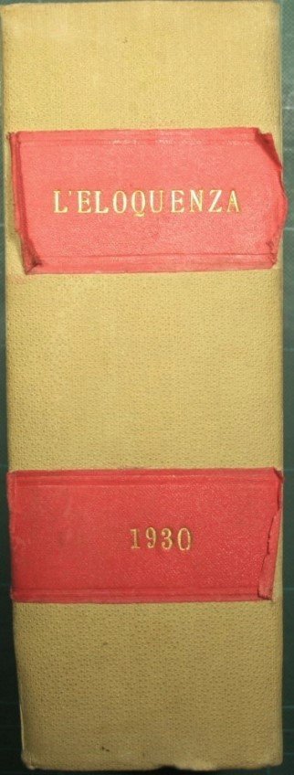 L'eloquenza - Anno XX - 1930