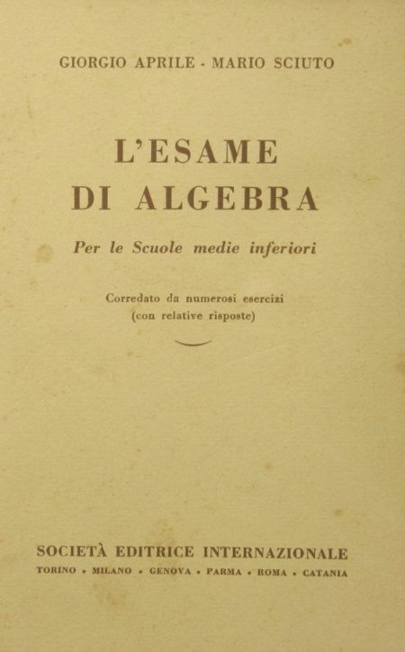 L'esame di algebra