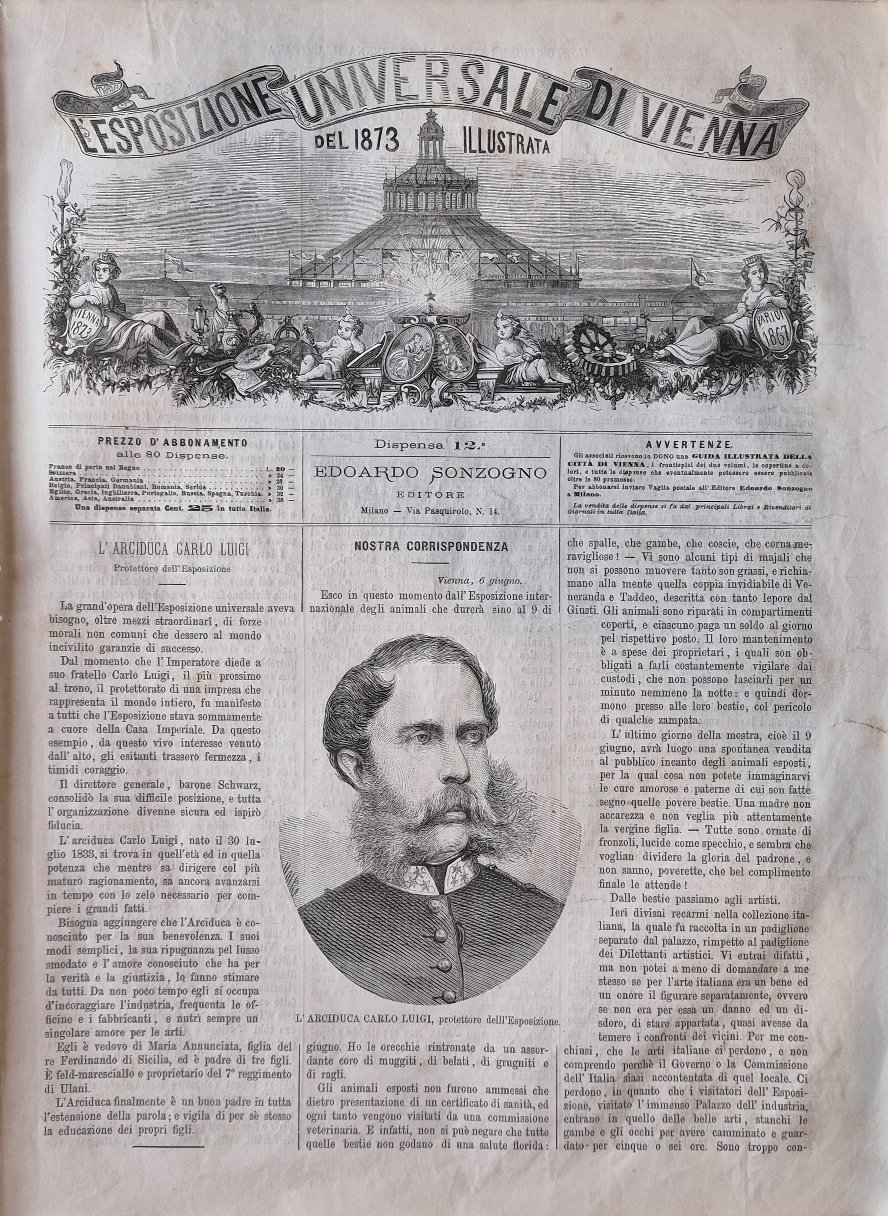 L'Esposizione Universale di Vienna del 1873 illustrata - Dispensa n.12