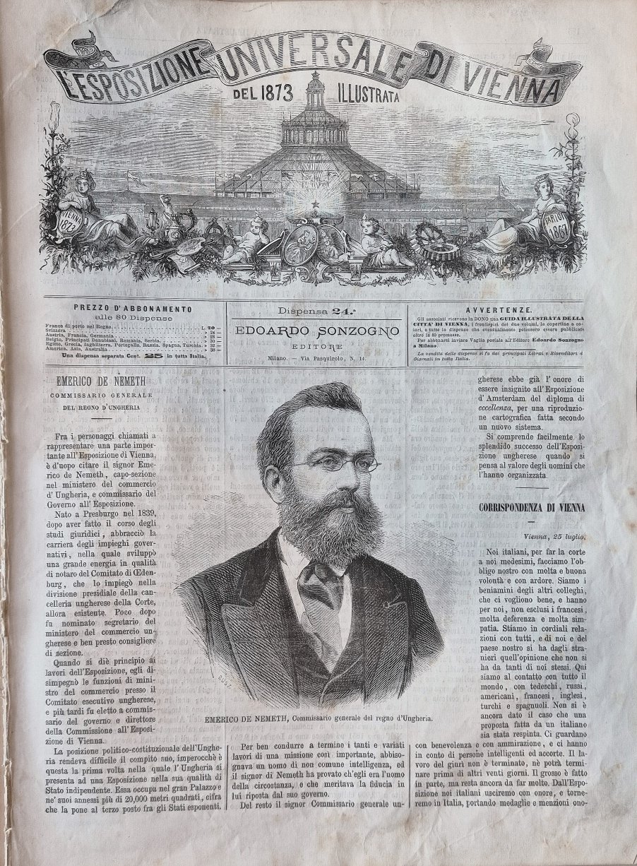 L'Esposizione Universale di Vienna del 1873 illustrata - Dispensa n.24