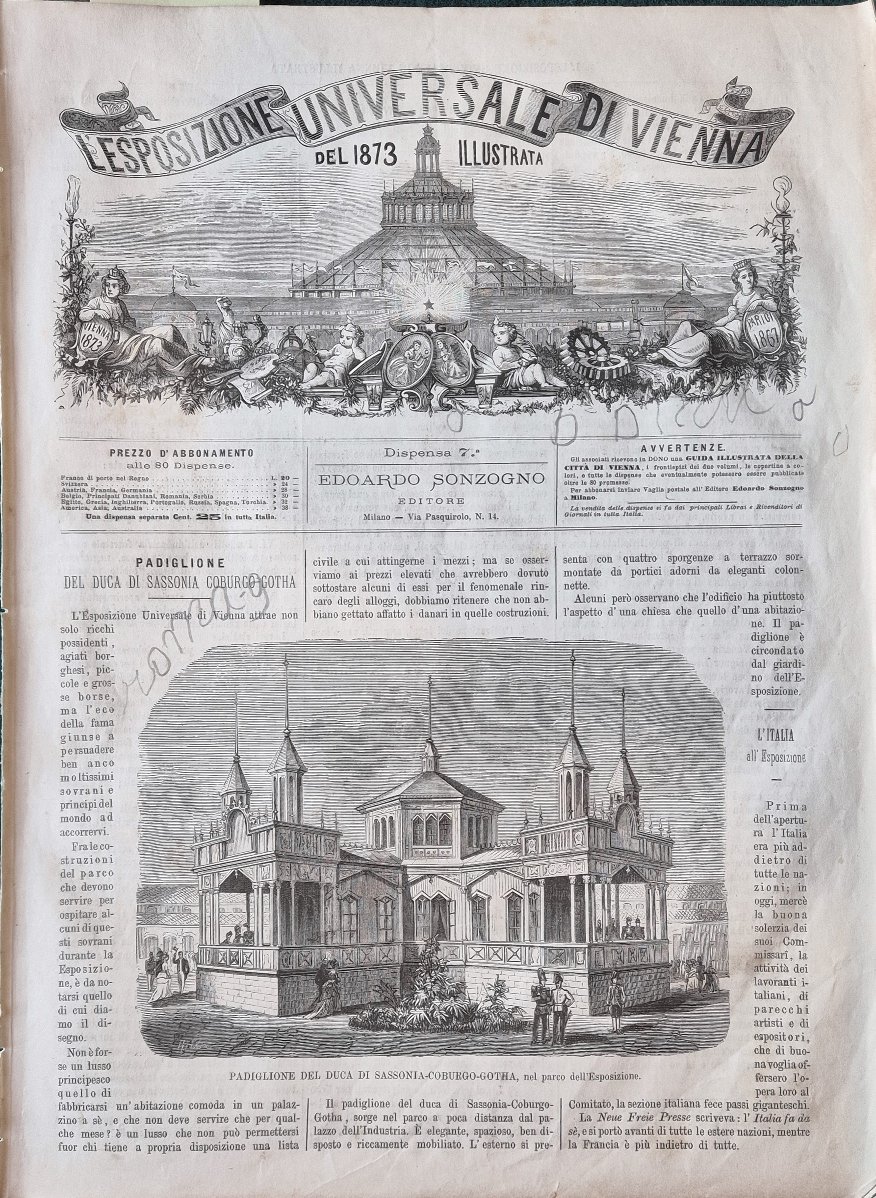 L'Esposizione Universale di Vienna del 1873 illustrata - Dispensa n.7