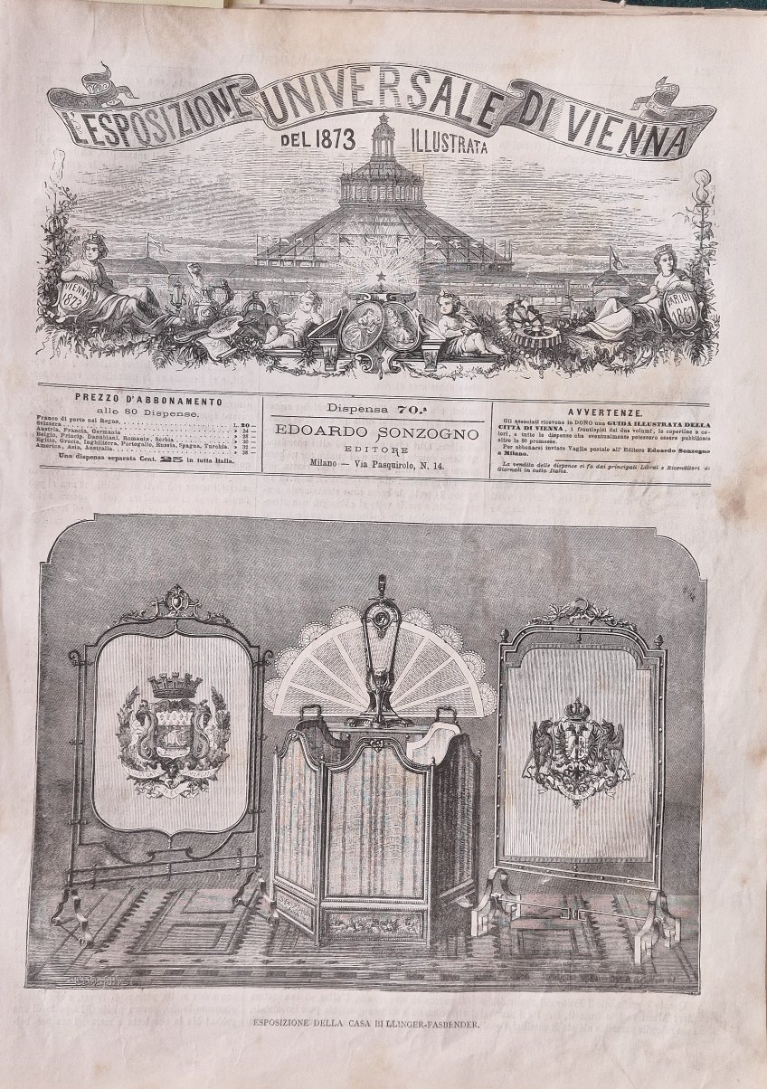 L'Esposizione Universale di Vienna del 1873 illustrata - Dispensa n.70