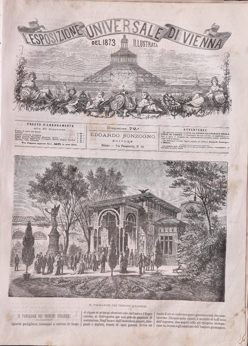 L'Esposizione Universale di Vienna del 1873 illustrata - Dispensa n.72