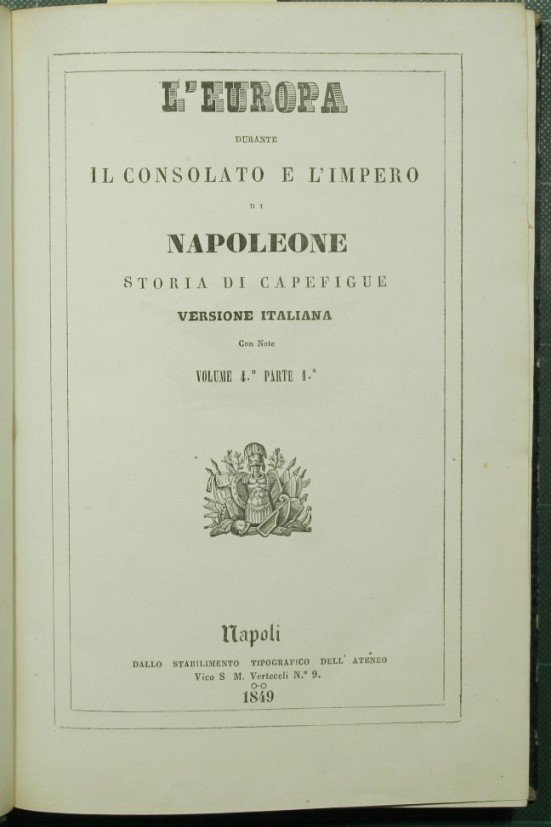 L'Europa durante il Consolato e l'Impero di Napoleone - Vol. … | Immagine principale