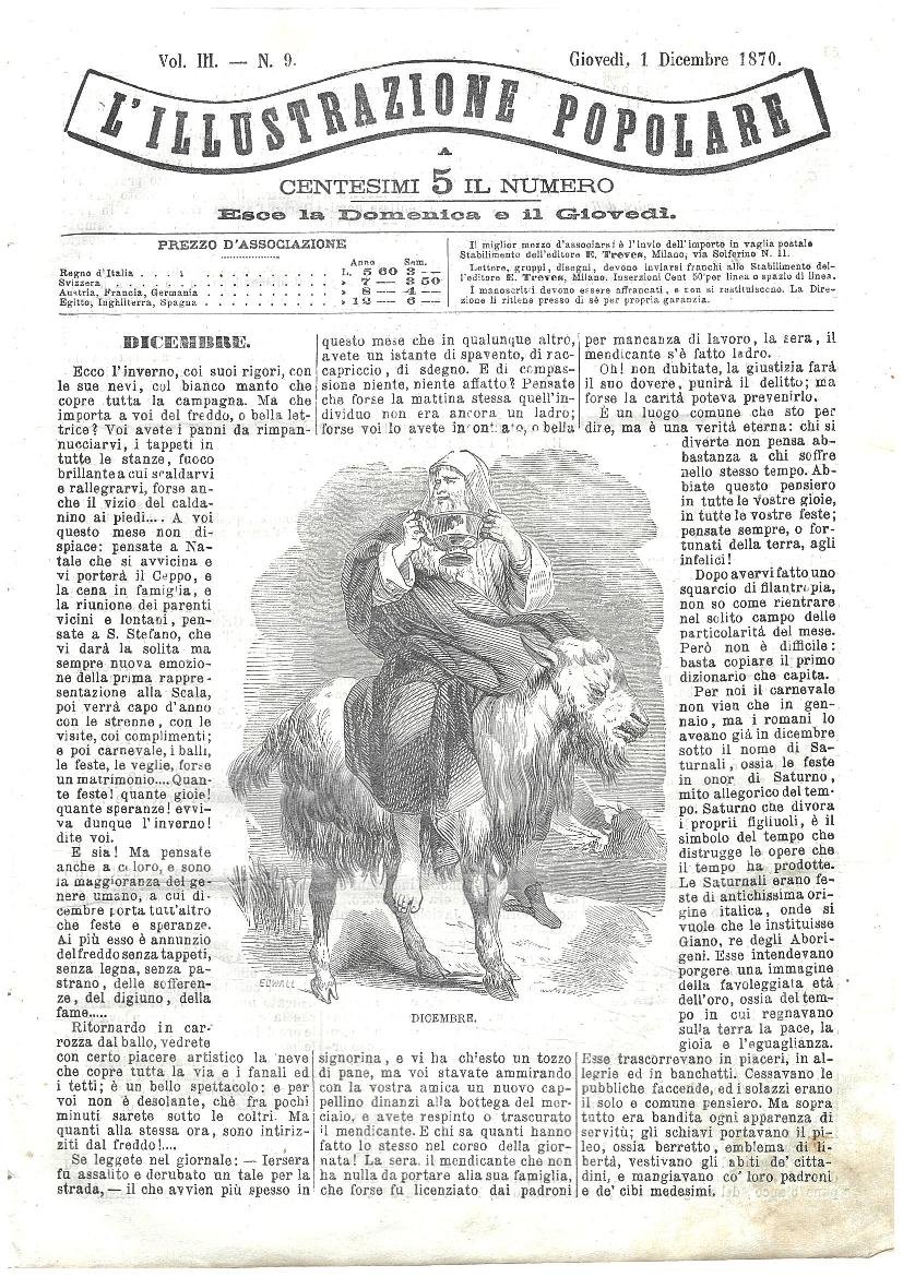 L'illustrazione popolare - 1 Dicembre 1870 | Immagine principale
