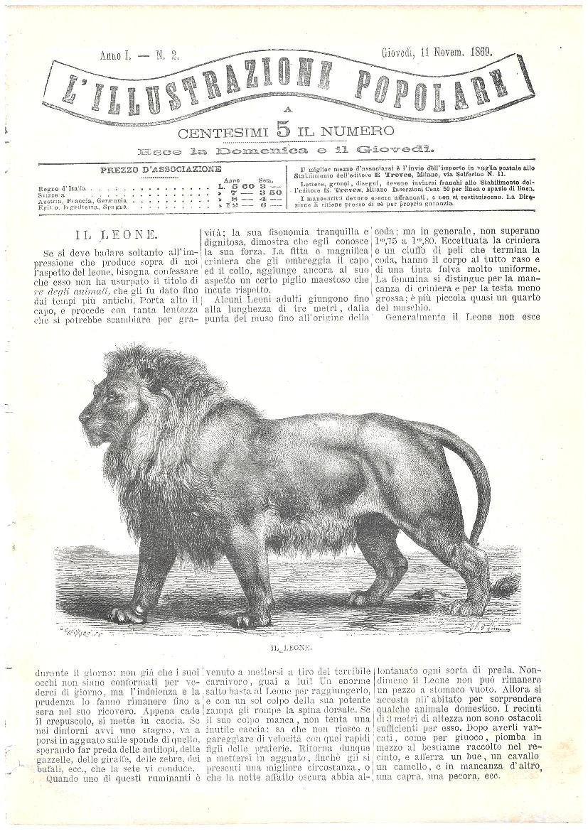 L'illustrazione popolare - 11 Novem. 1869 | Immagine principale