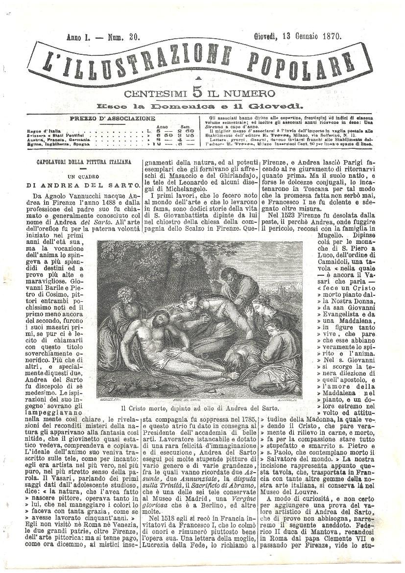L'illustrazione popolare - 13 Gennaio 1870 | Immagine principale