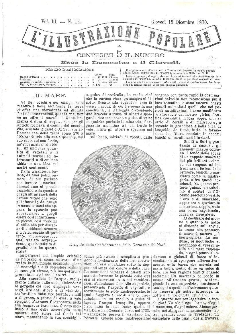 L'illustrazione popolare - 15 Dicembre 1870 | Immagine principale
