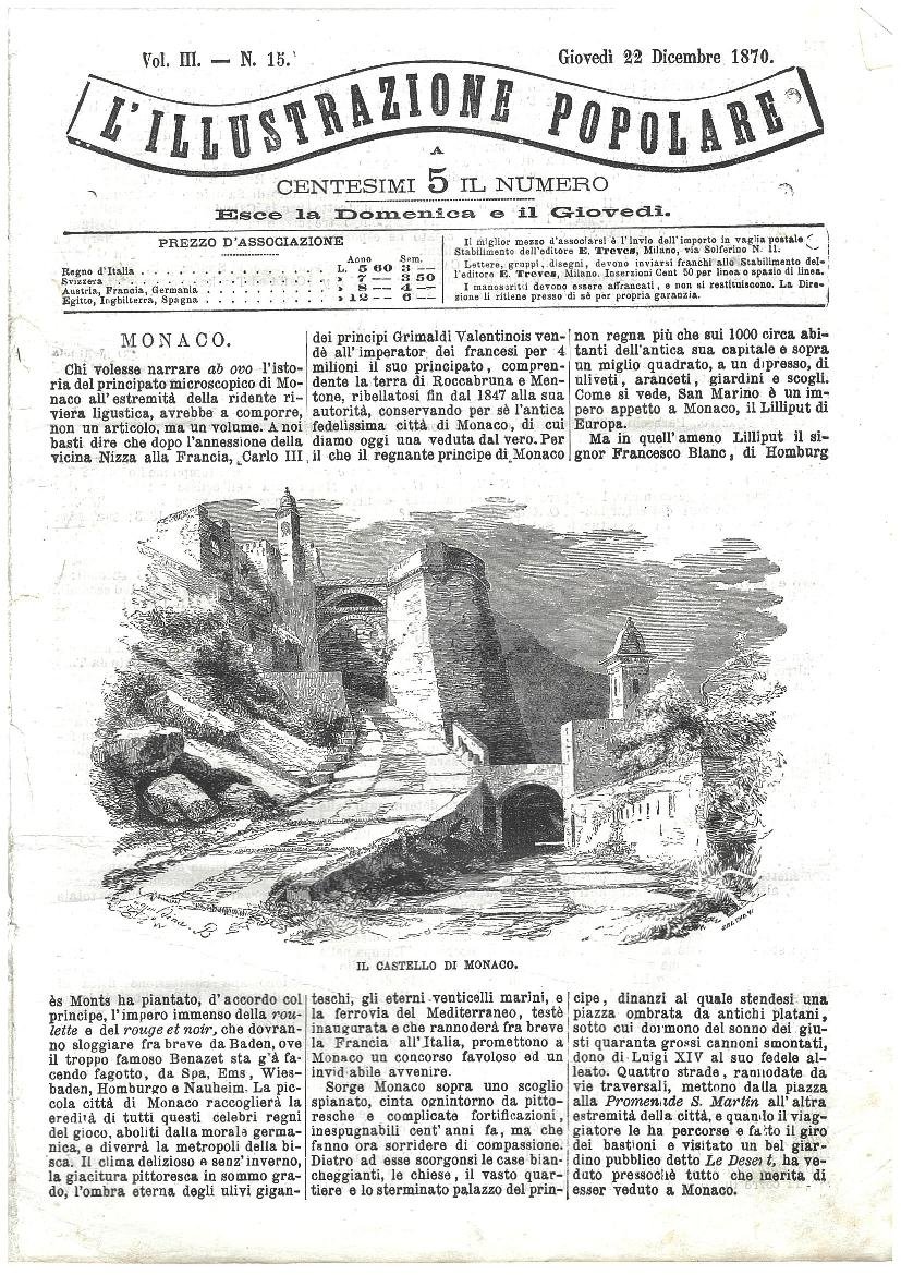 L'illustrazione popolare - 22 Dicembre 1870 | Immagine principale