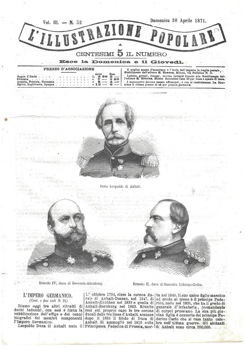 L'illustrazione popolare - 30 Aprile 1871 | Immagine principale