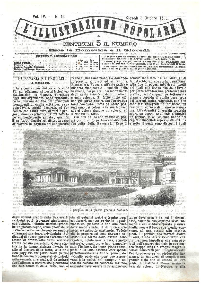 L'illustrazione popolare - 5 Ottobre 1871 | Immagine principale