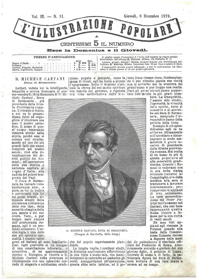 L'illustrazione popolare - 8 Dicembre 1870 | Immagine principale
