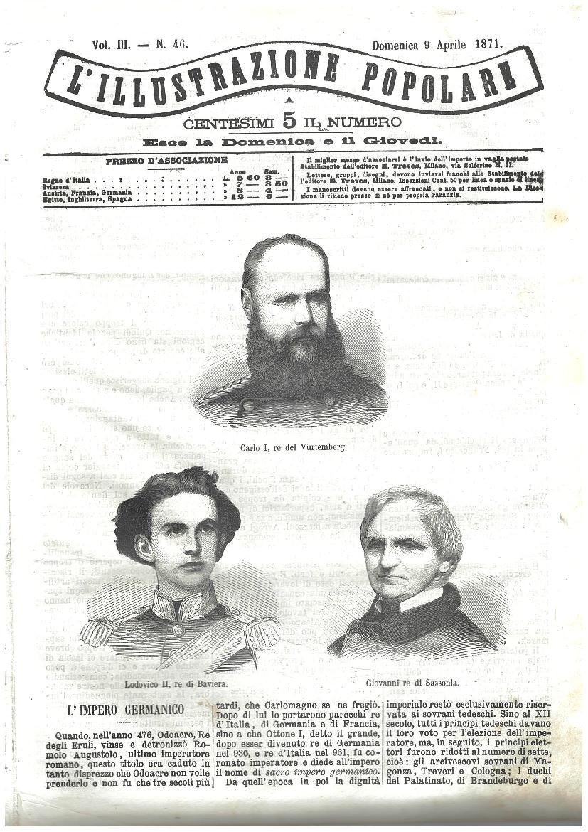 L'illustrazione popolare - 9 Aprile 1871 | Immagine principale