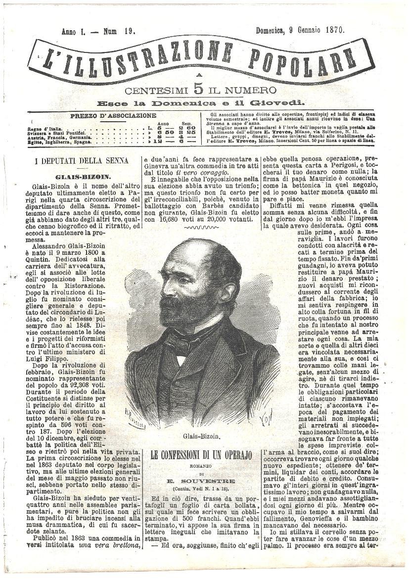 L'illustrazione popolare - 9 Gennaio 1870 | Immagine principale