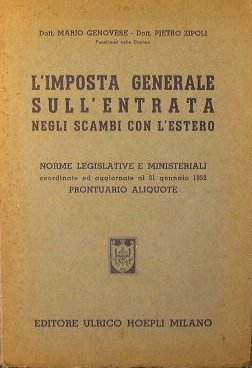 L'Imposta generale sull'entrata negli scambi con l'estero