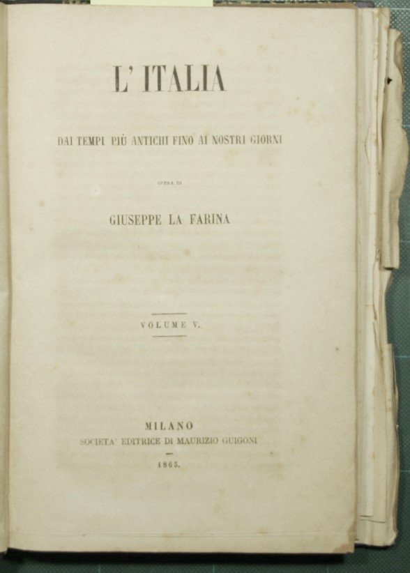 L'Italia dai tempi più antichi fino ai nostri giorni - …