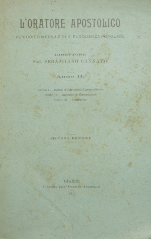 L'oratore apostolico. Anno VII