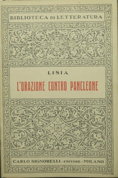 L'orazione contro Pancleone