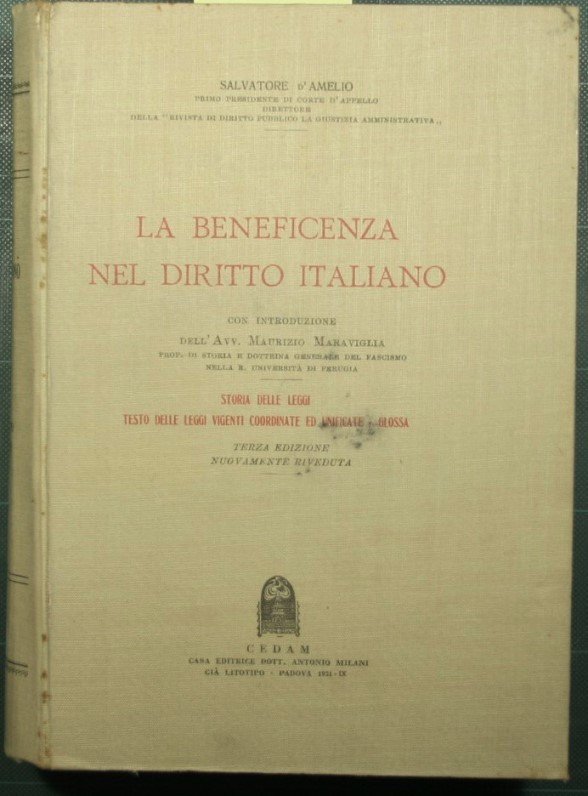 La beneficenza nel diritto italiano