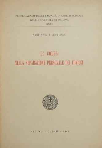 La colpa nella separazione personale dei coniugi