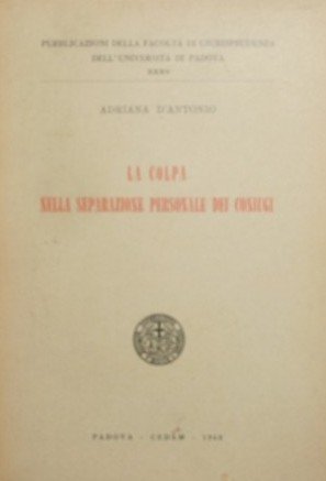 La colpa nella separazione personale dei coniugi