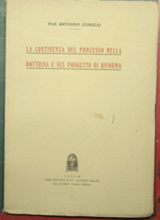 La continenza del processo nella dottrina e nel progetto di …