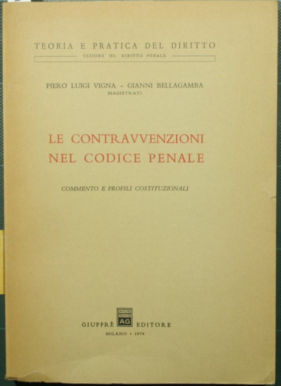 La contravvenzioni nel codice penale