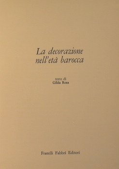 La decorazione nell'età barocca
