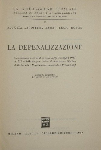 La depenalizzazione