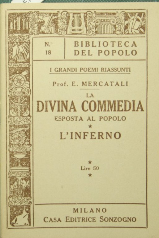 La divina commedia esposta al popolo. L'inferno