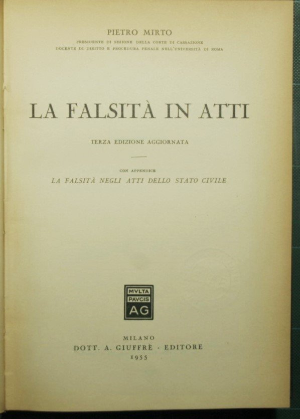 La falsità in atti
