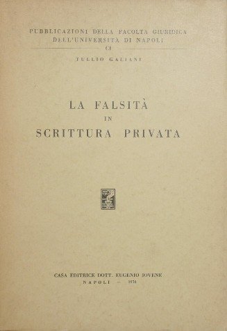 La falsità in scrittura privata