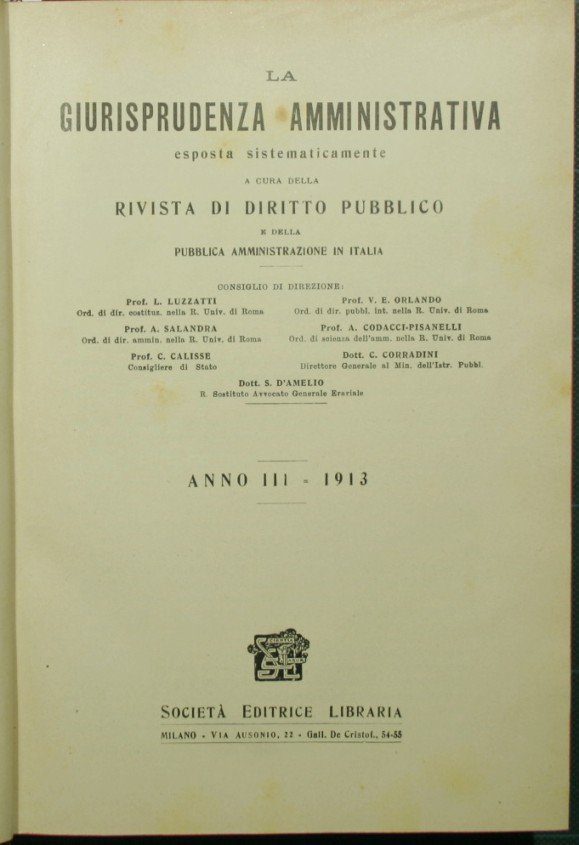 La giurisprudenza amministrativa. Anno III - 1913