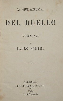 La giurisprudenza del duello