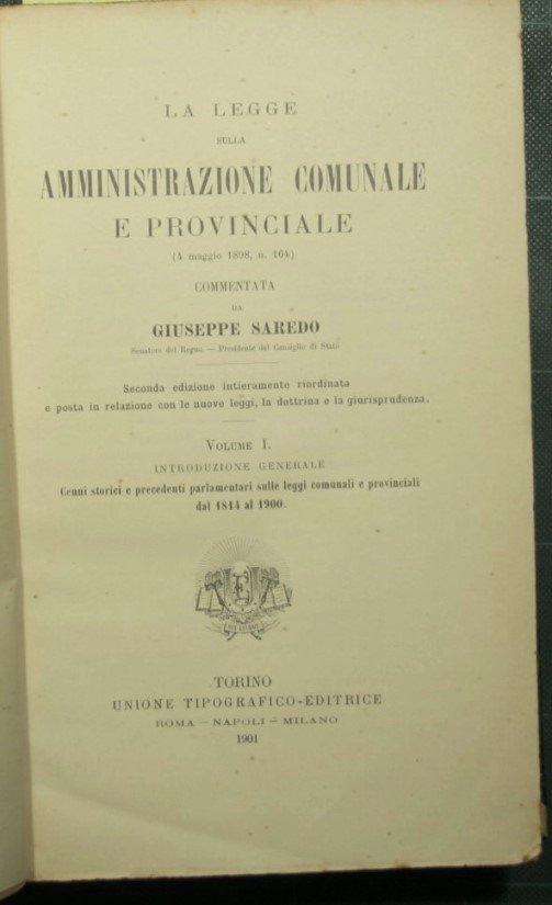 La legge sulla amministrazione comunale e provinciale