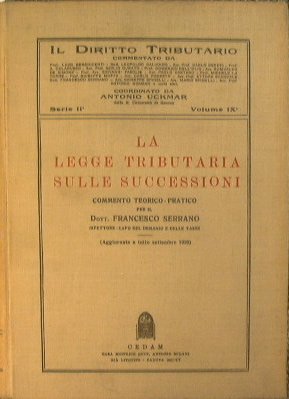 La legge tributaria sulle successioni