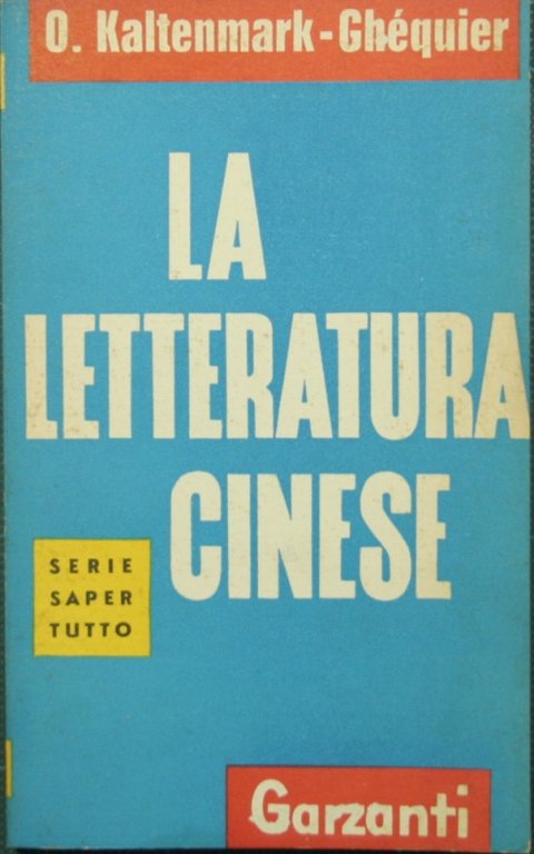 La letteratura cinese