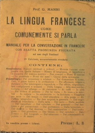 La lingua francese come comunemente si parla