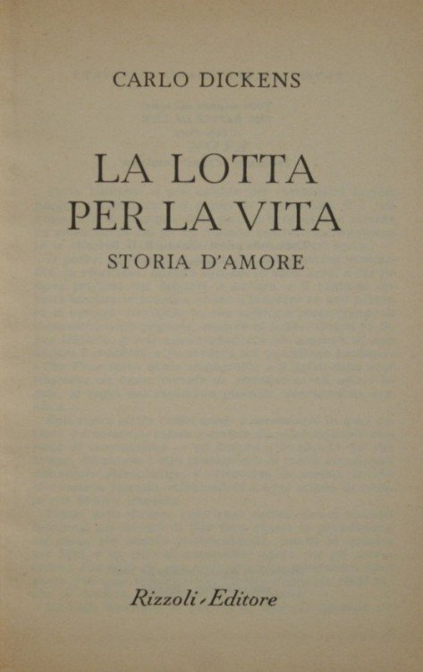 La lotta per la vita