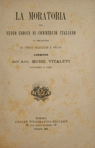 La moratoria nel nuovo Codice di Commercio italiano in relazione …