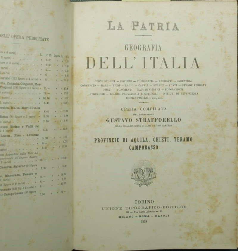 La patria - Geografia dell'Italia - Provincie di Aquila, Chieti, …