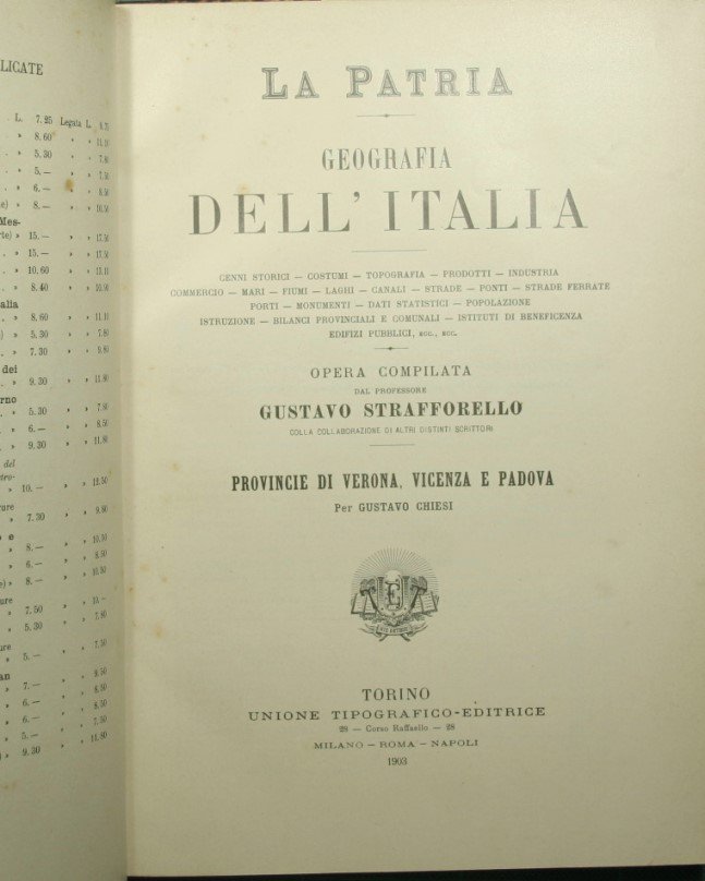 La patria - Geografia dell'Italia - Provincie di Verona, Vicenza … | Immagine principale