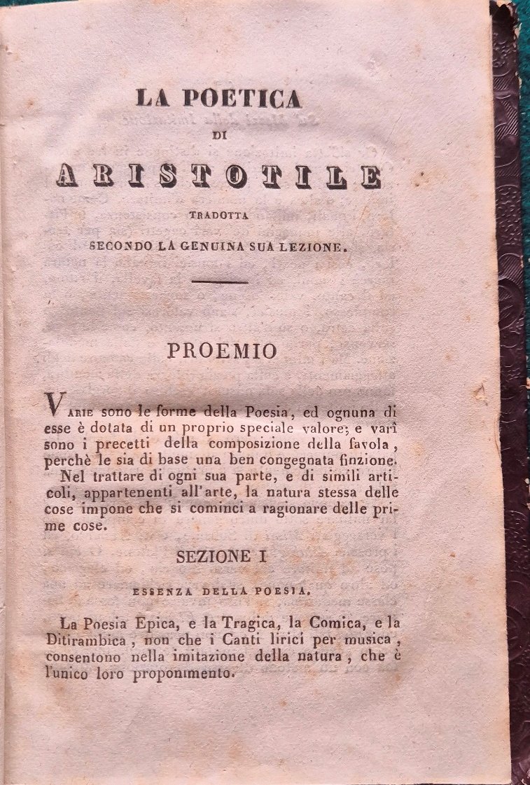 La poetica; L'arte poetica