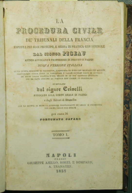 La procedura civile de' tribunali della Francia - Vol. I