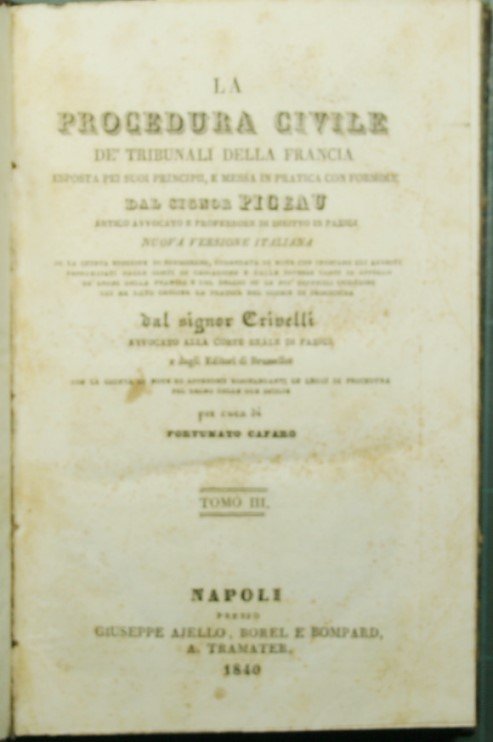 La procedura civile de' tribunali della Francia - Vol. III