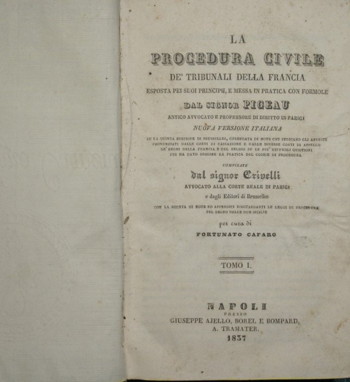 La procedura civile de' tribunali della Francia