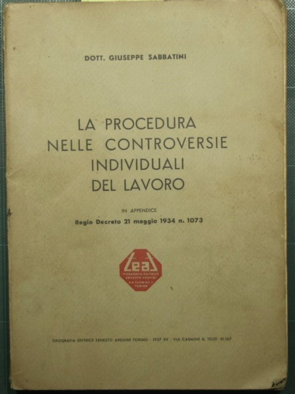 La procedura nelle controversie individuali del lavoro