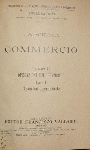 La scienza del commercio