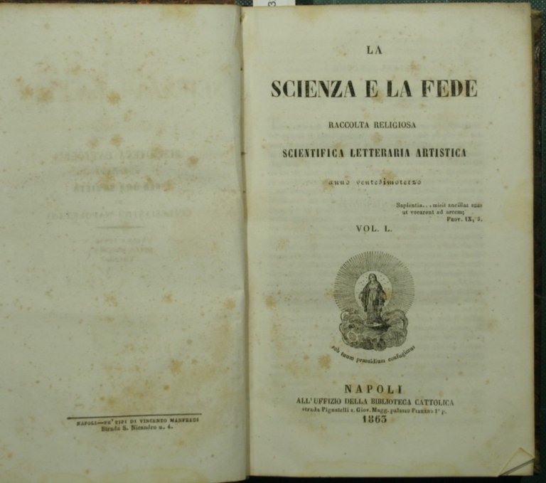 La scienza e la fede. Vol. L