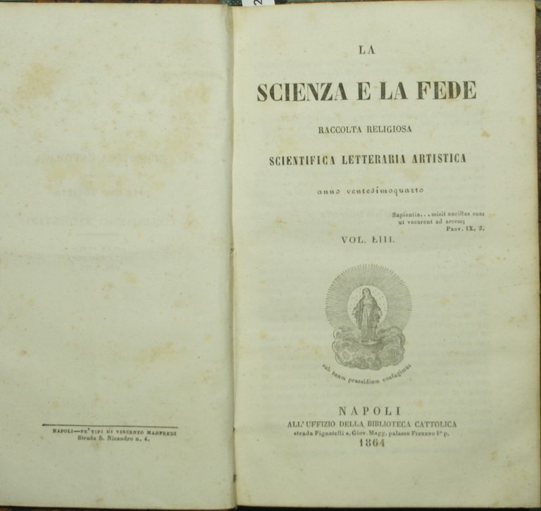 La scienza e la fede. Vol. LIII